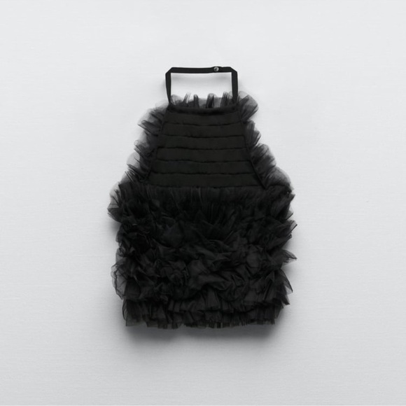 Zara Tulle Ruffle Backless Top - Picture 5 of 10